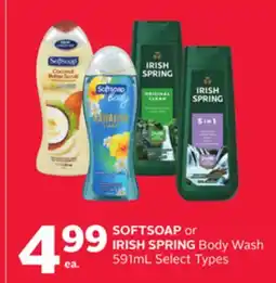 Rexall SOFTSOAP or IRISH SPRING Body Wash offer