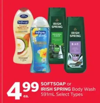 Rexall SOFTSOAP or IRISH SPRING Body Wash offer