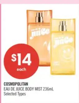 Shoppers Drug Mart COSMOPOLITAN EAU DE JUICE BODY MIST offer