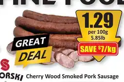 Starsky Cherry Wood Smoked Pork Sausage offer