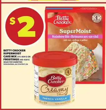 Independent City Market BETTY CROCKER SUPERMOIST CAKE MIX, 375-404 G OR FROSTINGS, 340-450 G offer