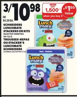 Independent City Market SCHNEIDERS LUNCHMATE STACKERS OR KITS, 90-132 G offer