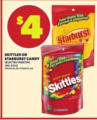 Independent City Market SKITTLES OR STARBURST CANDY, 280-320 G offer