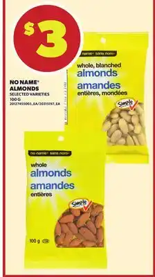 Independent City Market NO NAME ALMONDS, 100 G offer