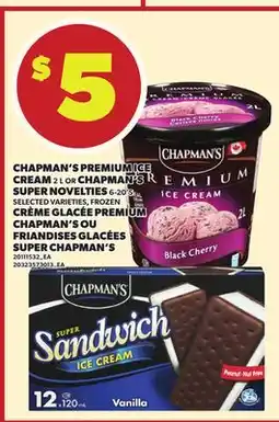 Independent City Market CHAPMAN'S PREMIUM ICE CREAM, 2 L OR CHAPMAN'S SUPER NOVELTIES, 6-20'S offer