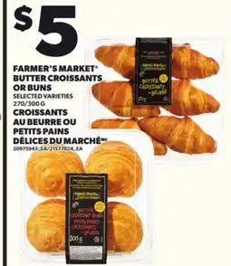 Independent City Market FARMER'S MARKET BUTTER CROISSANTS OR BUNS, 270/300 G offer