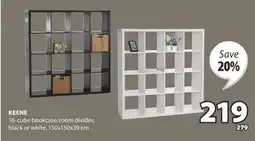 JYSK KEENE 16-cube bookcase/room divider offer