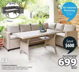 JYSK ULLEHUSE/AGERMOSE 2-piece patio corner high dining set offer