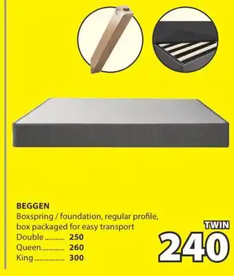 JYSK BEGGEN Boxspring / foundation offer