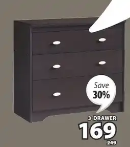 JYSK DUNBAR Bedroom storage 3-DRAWER offer