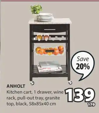 JYSK ANHOLT Kitchen cart offer