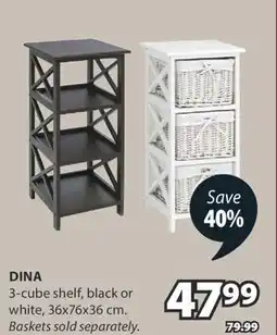 JYSK DINA 3-cube shelf offer