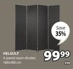 JYSK HELGULF 4-panel room divider offer