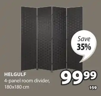 JYSK HELGULF 4-panel room divider offer