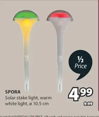 JYSK SPORA Solar stake light offer