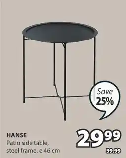 JYSK HANSE Patio side table, steel frame offer