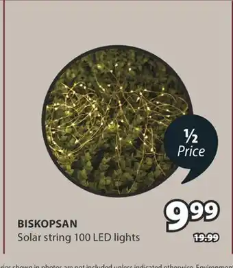 JYSK BISKOPSAN Solar string 100 LED lights offer