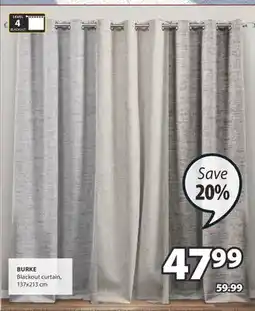 JYSK BURKE Blackout curtain offer