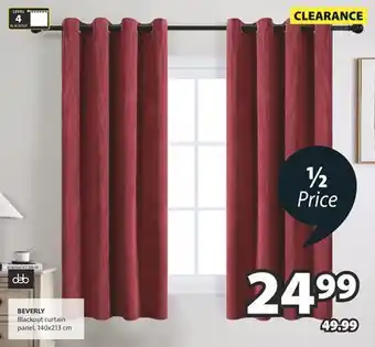 JYSK BEVERLY Blackout curtain panel offer