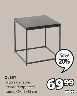 JYSK OLEBY Patio side table offer