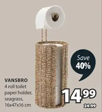 JYSK VANSBRO 4 roll toilet paper offer