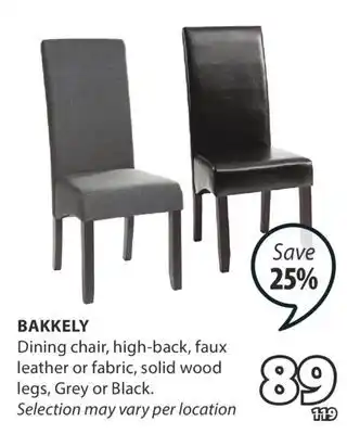 JYSK BAKKELY Dining chair offer