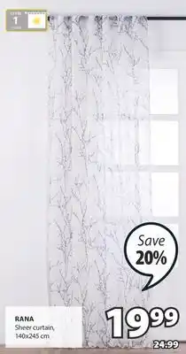 JYSK RANA Sheer curtain offer