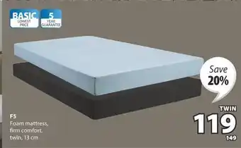 JYSK F5 Foam mattress offer