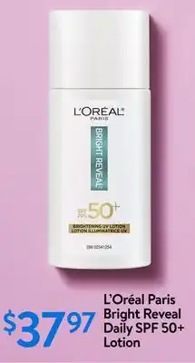 Walmart L'Oréal Paris Bright Reveal Daily SPF 50+ Lotion offer