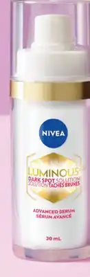 Walmart NIVEA LUMINOUS630 Dark Spot, Anti Age or Acme Serum 30 ml offer