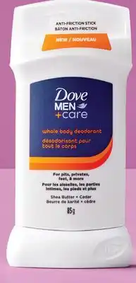 Walmart Dove Men+Care Whole Body Deodorant Stick 85 g or Whole Body Spray 113 g offer