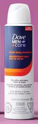 Walmart Dove Men+Care Whole Body Spray 113 g offer