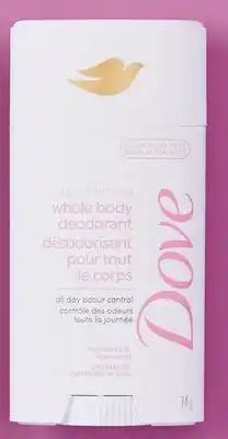 Walmart Dove Raspberry & Rose Whole Body Deodorant Stick offer