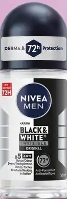 Walmart NIVEA MEN Black & White Original or Fresh Roll-On Antiperspirant offer