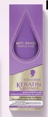 Walmart Schwarzkopf Keratin Blonde Anti-Brass Purple Mask offer