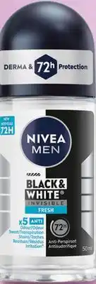 Walmart NIVEA MEN Black & White Fresh Roll-On Antiperspirant offer