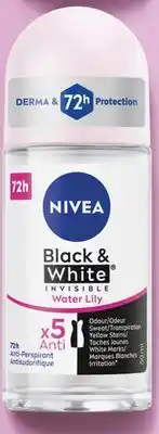 Walmart NIVEA Black & White Water Lily Roll-On Antiperspirant offer