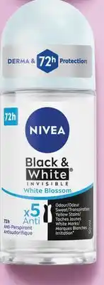 Walmart NIVEA Black & White White Blossom Roll-On Antiperspirant offer