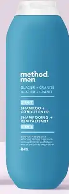 Walmart Method Men Glacier + Granite 2-in-1 Shampoo and Conditioner offer