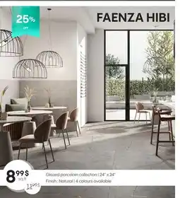 Deco Surfaces FAENZA HIBI Glazed porcelain collection | 24 x 24 offer