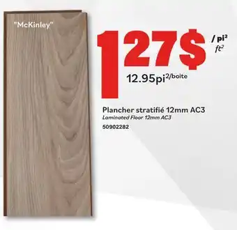 Matériaux Pont Masson Laminated Floor 12mm AC3 Mckinley - 12.95 sqft Per Box offer