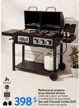 Walmart Gas an Charcoal Combo Grill offer