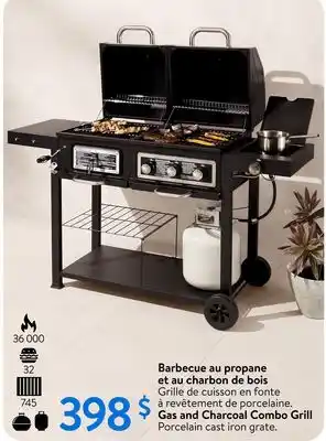 Walmart Gas an Charcoal Combo Grill offer