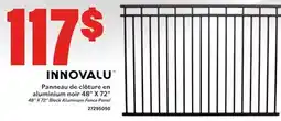 Matériaux Pont Masson 48x72 Black Aluminum Fence Panel offer