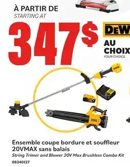 Matériaux Pont Masson String Trimer and Blower 20V Max Brushless Combo Kit offer