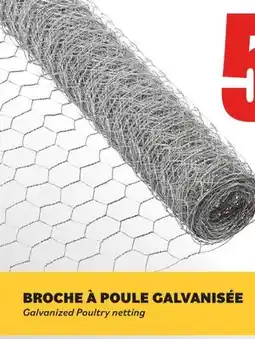 Matériaux Pont Masson Galvanized Poultry netting 24 x 25' x 1 offer