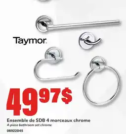 Matériaux Pont Masson Taymor 4-piece bathroom set chrome offer