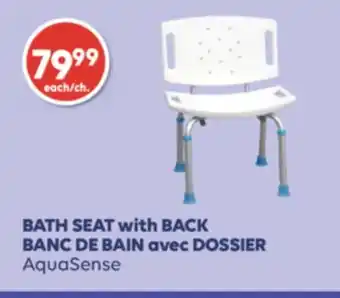 Wellwise by Shoppers BANC DE BAIN avec DOSSIER AquaSense offer