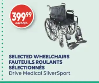 Wellwise by Shoppers FAUTEUILS ROULANTS SÉLECTIONNÉS Drive Medical SilverSport offer