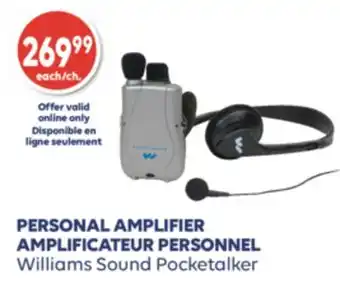 Wellwise by Shoppers AMPLIFICATEUR PERSONNEL Williams Sound Pocketalker offer